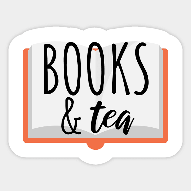 Bookworm books and tea Sticker by maxcode